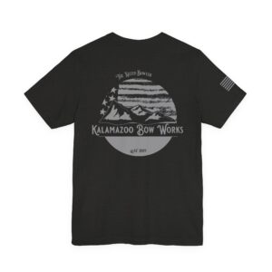 Kalamazoo Bow Works, Support Your Local Bowyers Graphic T-Shirt - Image 6