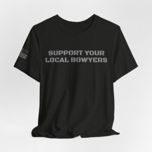Kalamazoo Bow Works, Support Your Local Bowyers Graphic T-Shirt - Image 8