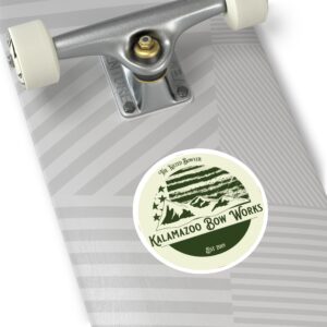 Kalamazoo Bow Works Round Sticker - Image 3