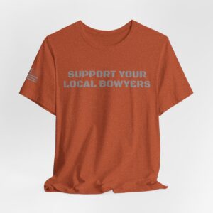 Kalamazoo Bow Works, Support Your Local Bowyers Graphic T-Shirt - Image 4