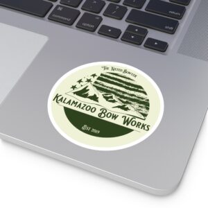 Alternative view of Kalamazoo Bow Works Round Sticker